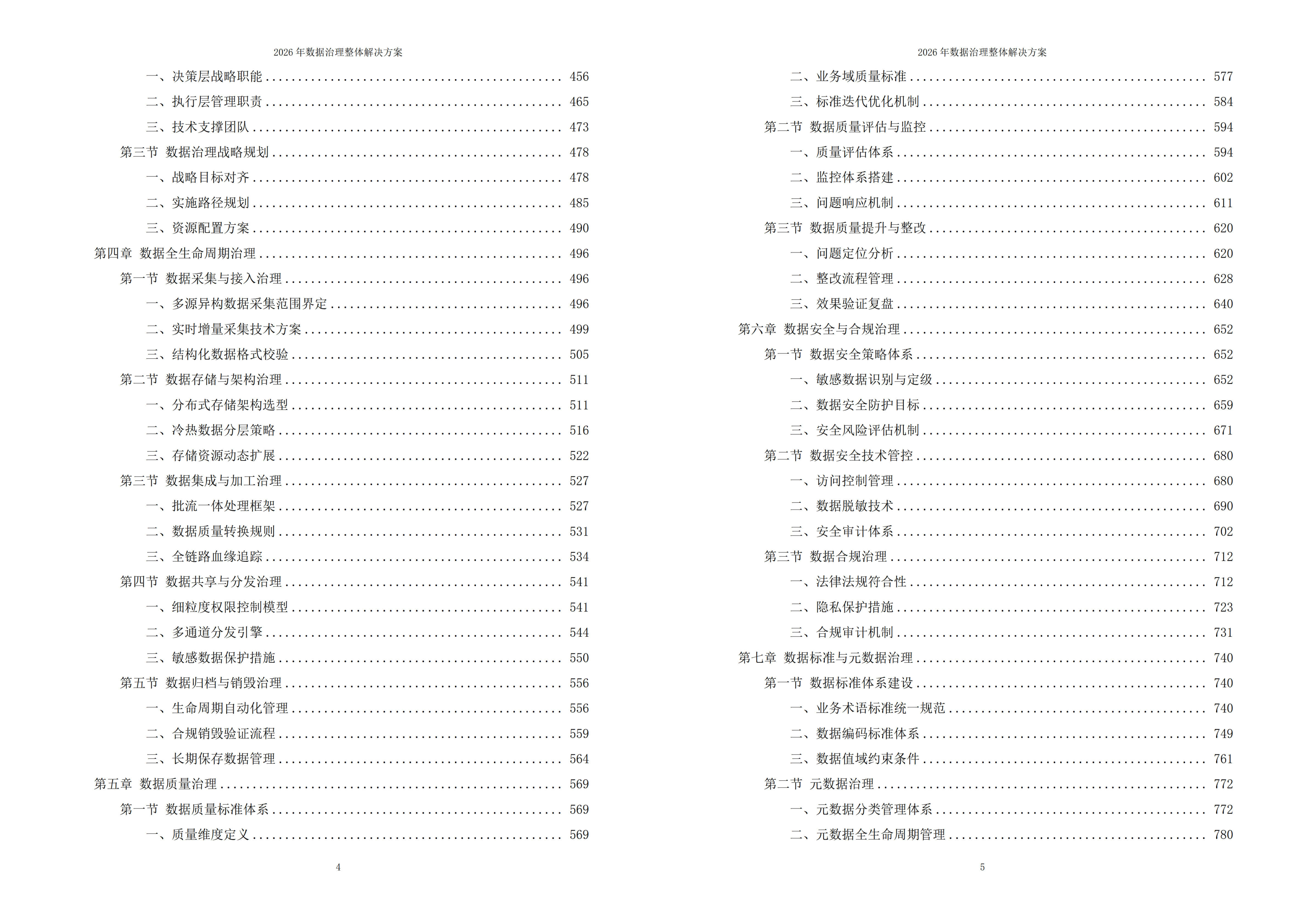 2026年数据治理整体解决方案 – 全1066页下载