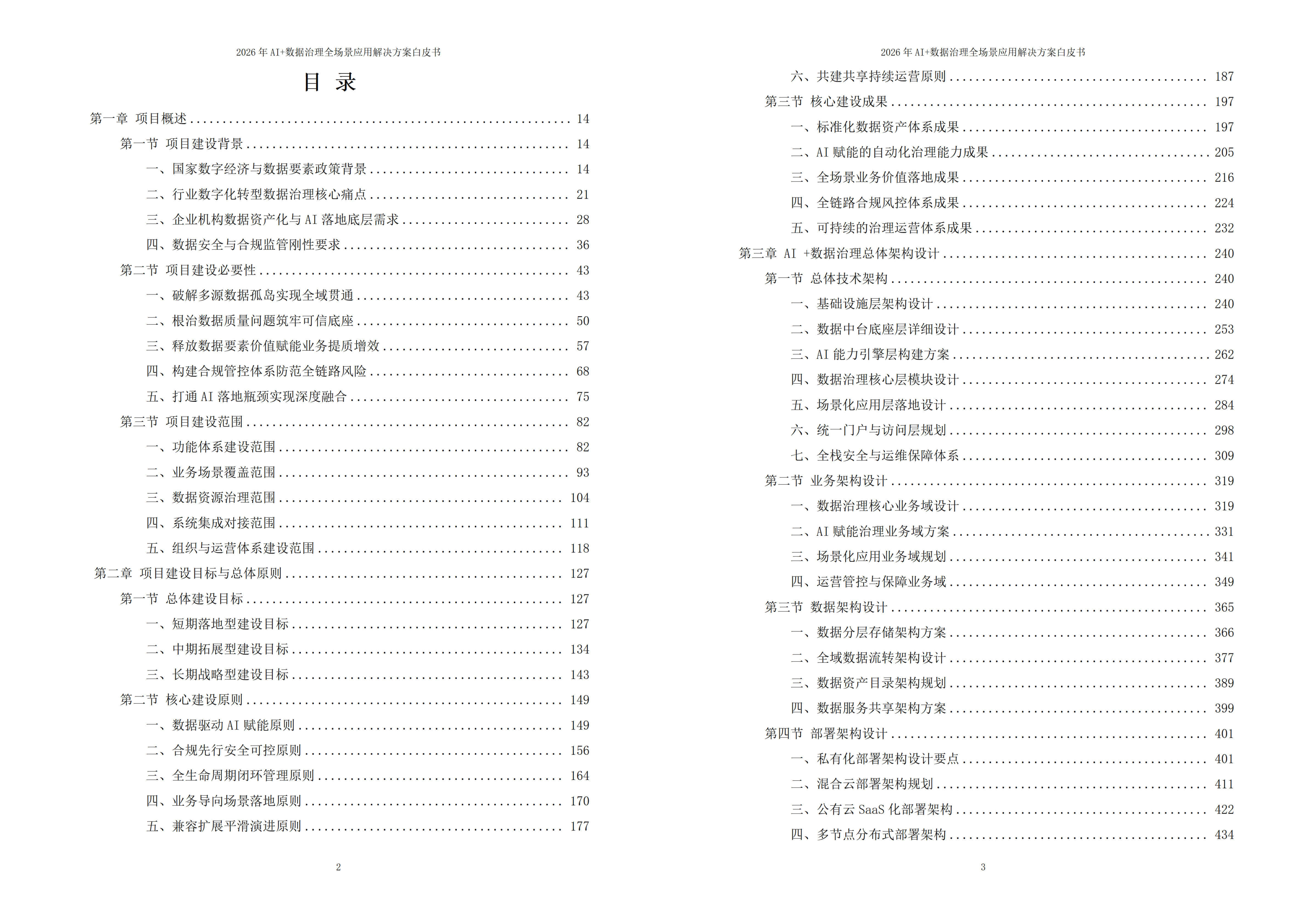 2026年AI+数据治理全场景应用解决方案白皮书 – 全2373页下载